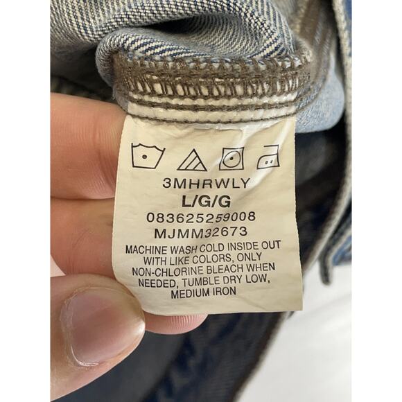 Wrangler Hero Denim Vest Mens Large Blue Western Rodeo Ranch Wear Cowboy - Picture 7 of 8